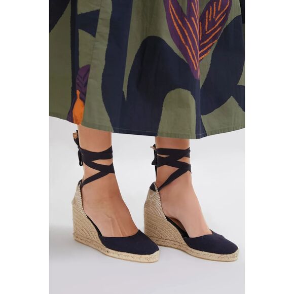 Castaner Carina Wedge Espadrille - Navy 38/7 - Picture 1 of 13